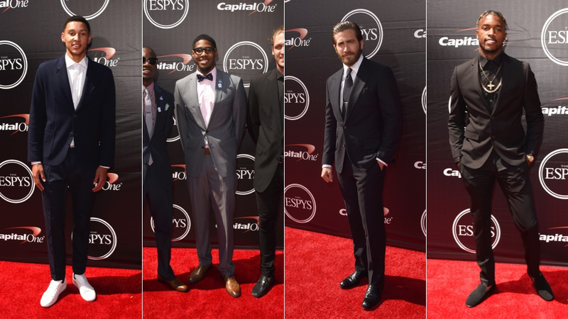Illustration for article titled Sparkles, Lace & a Whole Lotta Muscle On the ESPYs Red Carpet